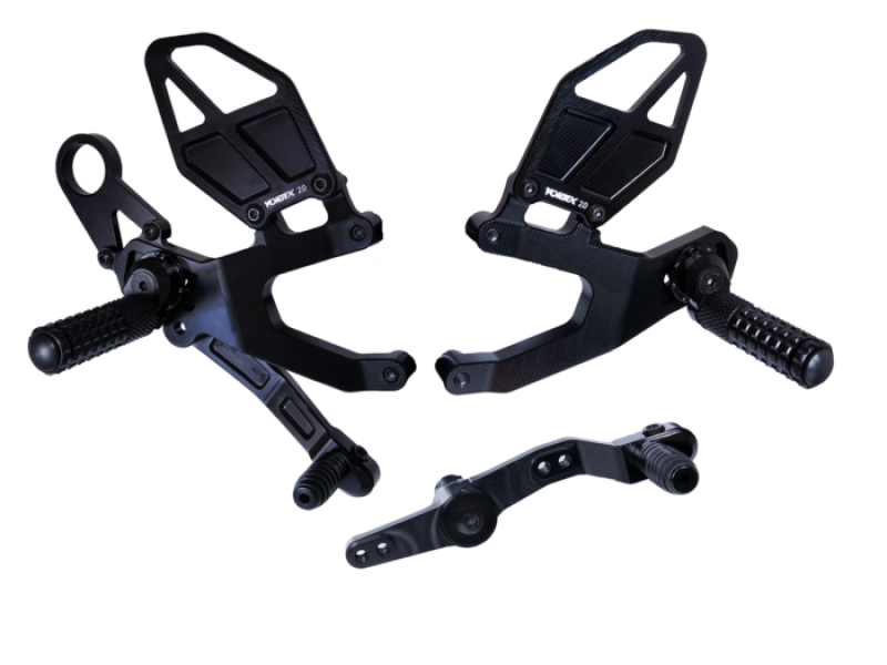 BMW S1000RR Rear Set - Vortex Racing - Adjustable - Black - `15-`19